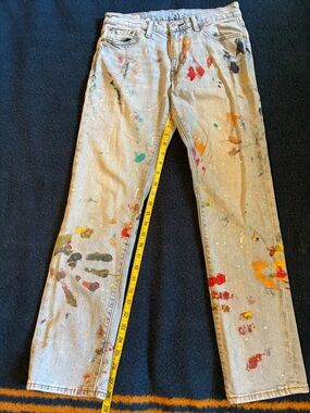 Levi’s premium Paint-Splattered Light Wash Jeans